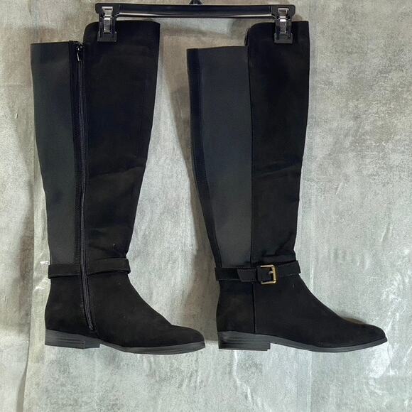 STYLE & CO Women's Black Kimmball Block-Heel Full Side-Zip Over-The-Knee Boots - Picture 1 of 11